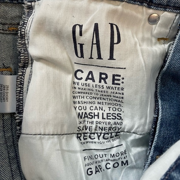 GAP 90s High Rise Straight Denim Jeans Medium Blue Indigo Wash Sz 28/6 Short NEW - Picture 11 of 13